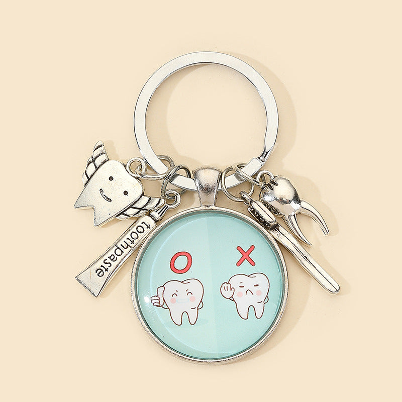 Wholesale Alloy Tooth Protection Creative Key Chain